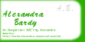 alexandra bardy business card